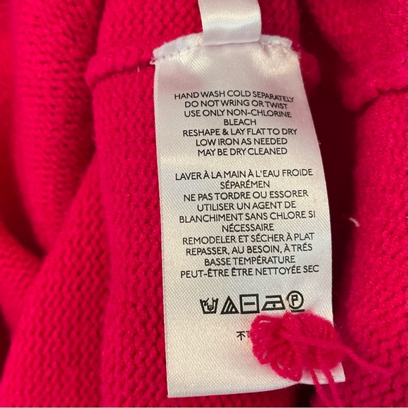 Anthropologie Maeve Hot Pink Crystal Tunic Turtleneck Sweater - Picture 7 of 12